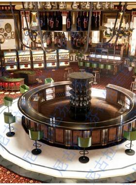 【acon3D】草图大师SU自用赌场场景模型skp格式自