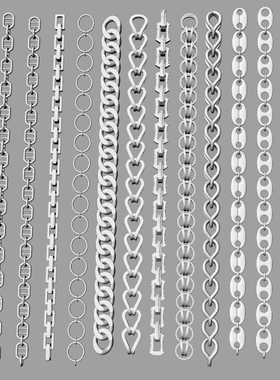 15款首饰配件 项链 链子 犀牛rhino.C4D.Zb.Cad等 非实物建模材料