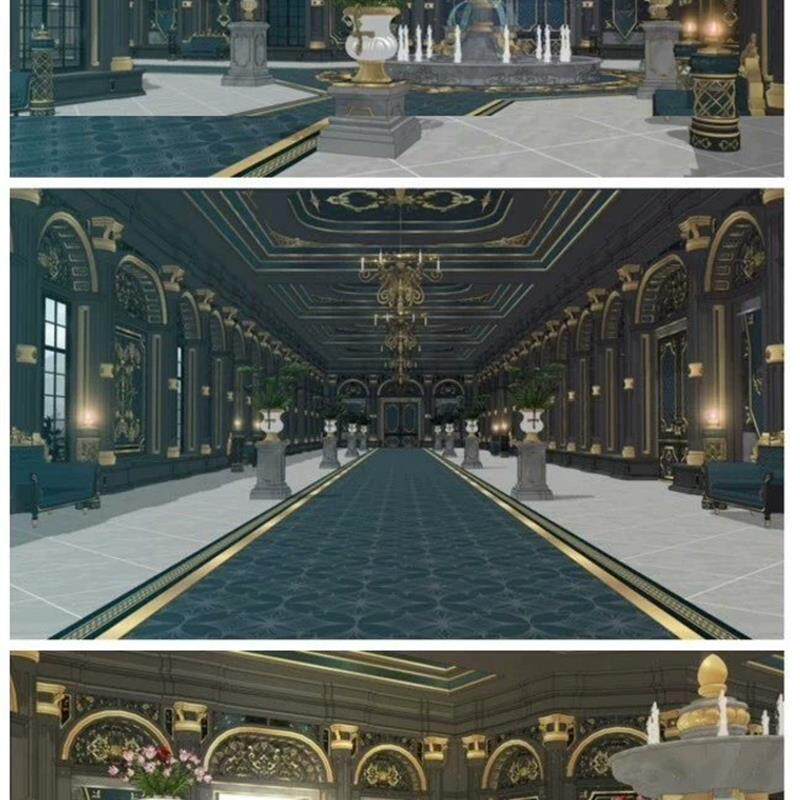 【acon3d】越看越让人想起的黑色&金色浪漫幻想大宅套餐