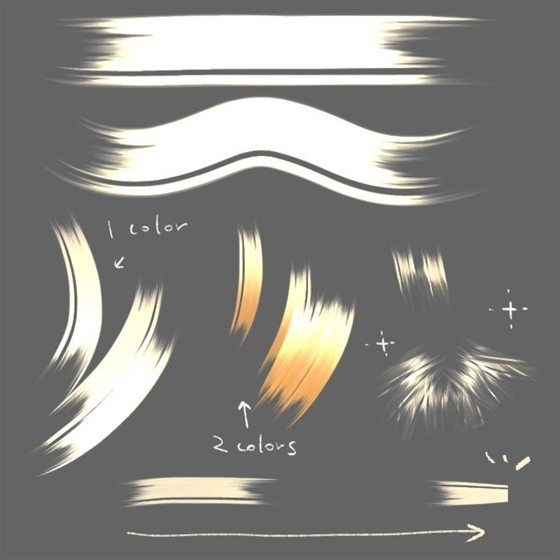 csp笔刷头发高光笔刷