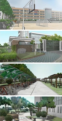 【自购回血】acon3d[学校高中学校全套] 包括图书馆，阅览室等