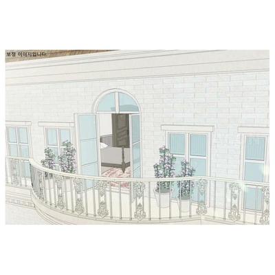 【acon3d模型】  简约阳台客房漫画背景素材