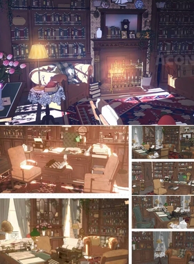 【acon3d】美丽浪漫的巴黎公寓-书房