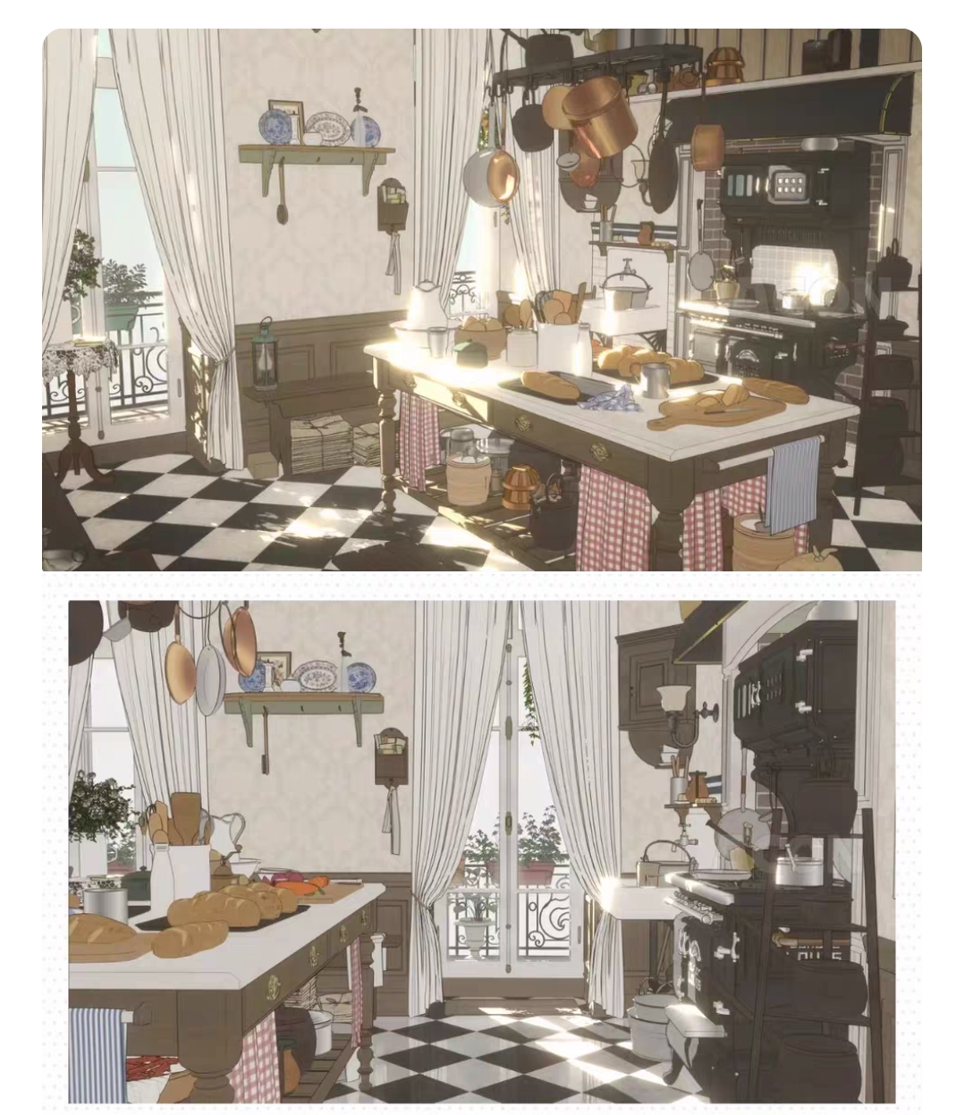 【acon3d】美丽浪漫的巴黎公寓-厨房