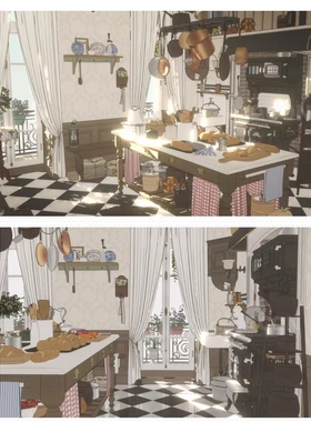 【acon3d】美丽浪漫的巴黎公寓-厨房
