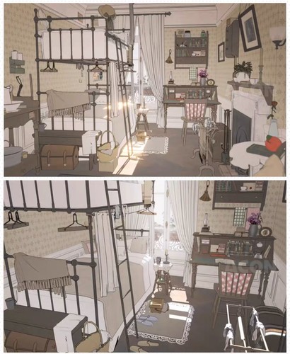 【acon3d】美丽浪漫的巴黎公寓-仆人房间 分为单人房&双人房