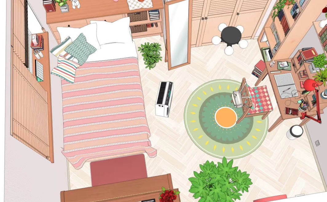 acon3d 女孩房间×2 男孩模型×1模型