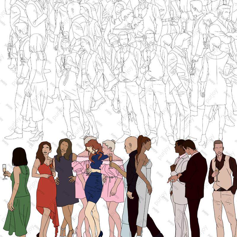 【CSP笔刷】人物笔刷派对&路人&群众