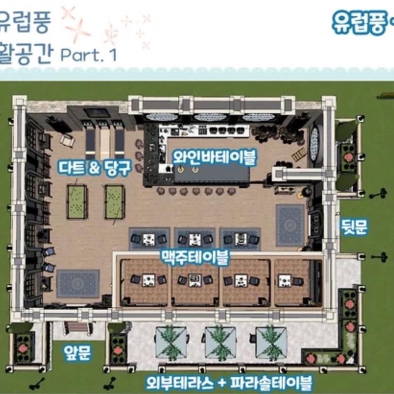 【acon3d】浪漫幻想欧洲风-迷你酒吧 su模型 草图大师