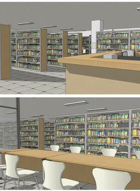 【acon3d模型】  简约图书馆 漫画背景素材[火]