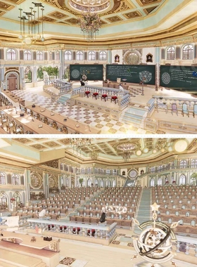 【acon3d】奇幻魔法学院-教室  可直拍