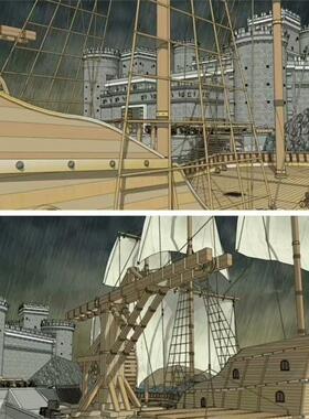 【acon3d监狱岛模型】漫画背景素材