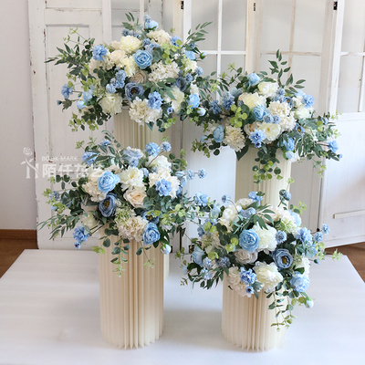 罗马柱摆件订婚橱窗生日布置