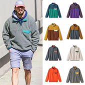 年终怒清 山系户外秋冬男女情侣双面摇粒绒撞色抓绒卫衣 惊艳神衣