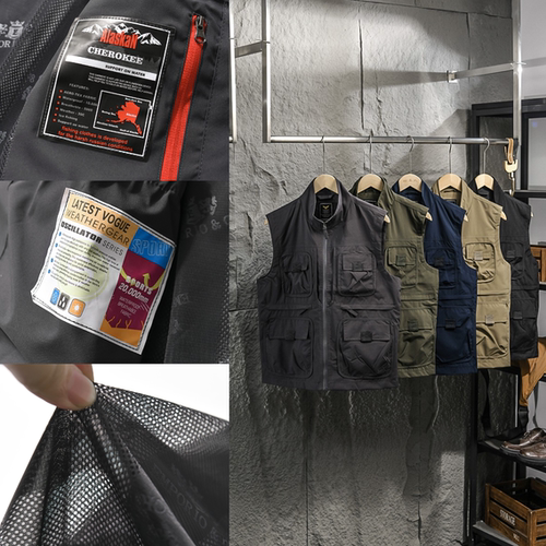 登山钓鱼大码马甲工装多口袋背心