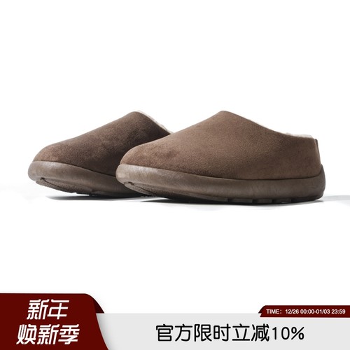 勃肯男鞋25秋冬新款全包皮毛一体雪地靴仿羊羔绒内里保暖雪地男鞋