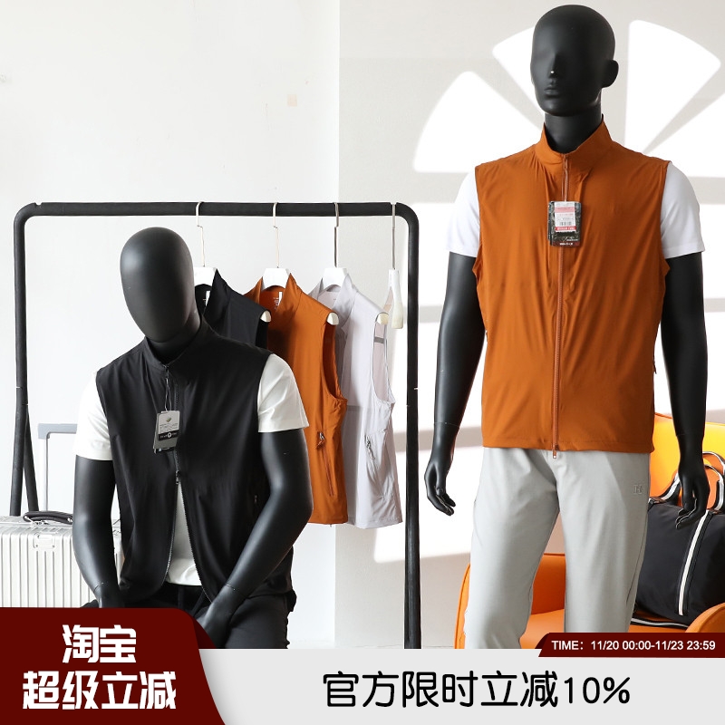 薄款男时尚商务休闲立领马甲背心