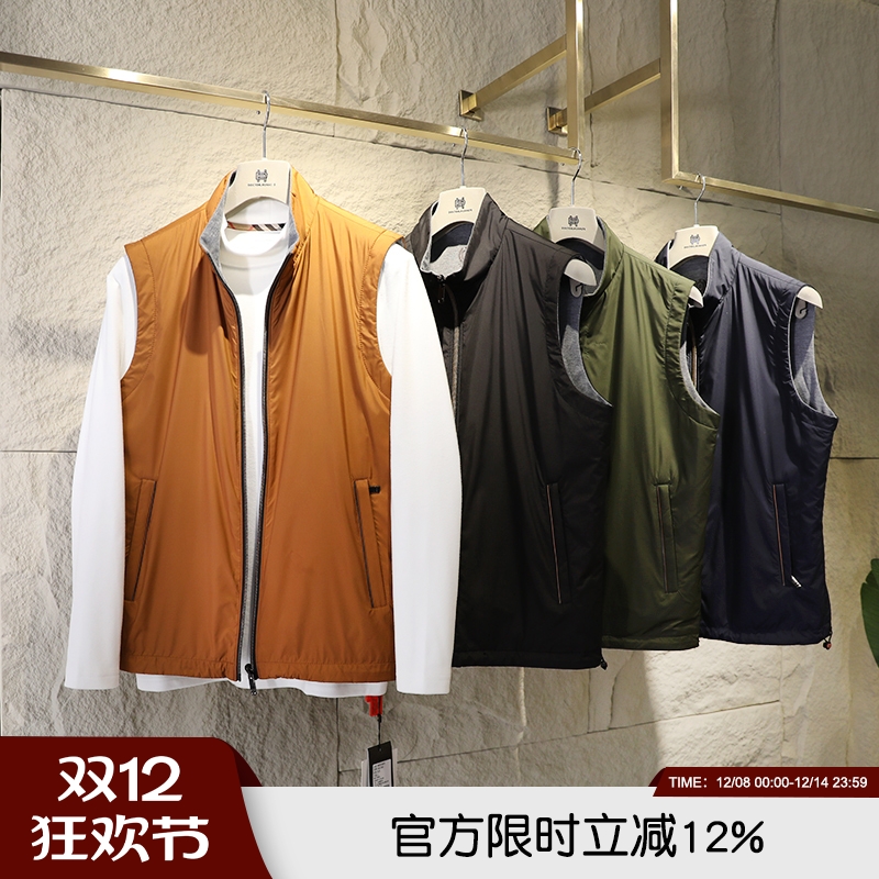 商务休闲背心双面穿立领轻盈马甲