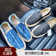 HK订单！49.99欧~22SS男士麻料渔夫鞋夏透气软底一脚蹬休闲低帮鞋