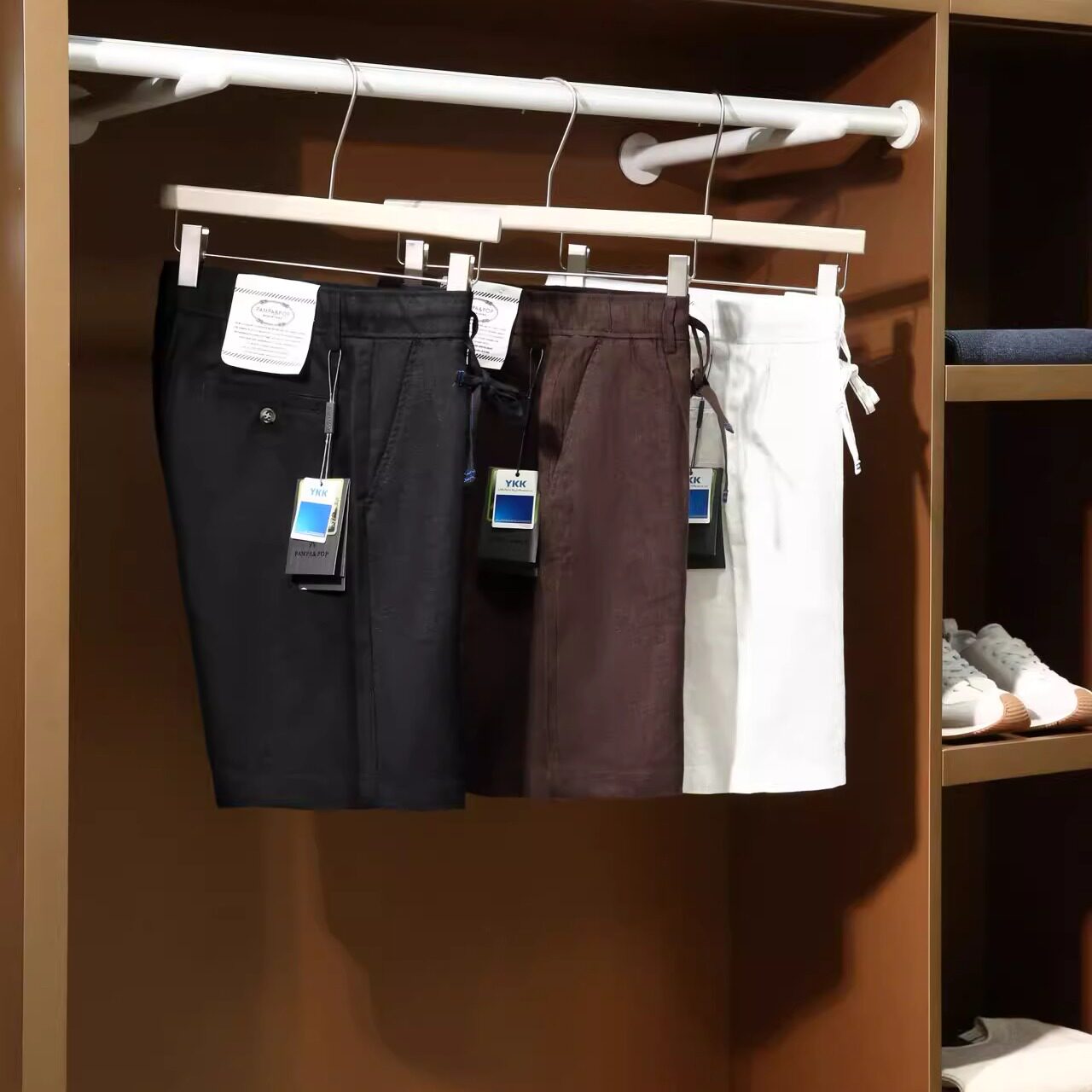 100法国雨露亚麻！意式绅装~意式老钱风夏季男士柔软透气宽松短裤