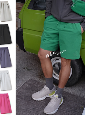 COOL凉感UPF50+防晒轻薄透气四面弹力夏季男女情侣百搭休闲短裤潮