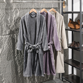 保暖利器 欧单男女情侣加厚法兰绒居家服睡衣睡袍浴袍 品质太绝了