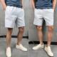 双拉链口袋弹力腰休闲短裤 牛裤 夏季 意大利轻奢男士 上身舒服到爆