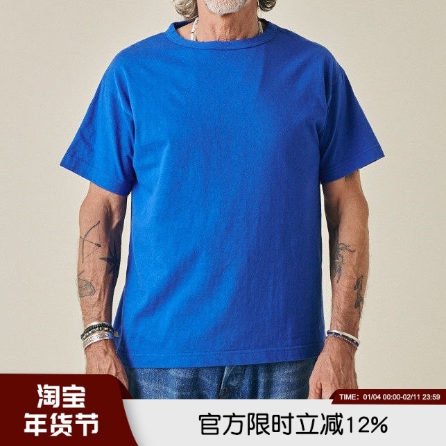 镇店打底衫！老盖自留力荐！重磅350G三本针男女全棉水洗短袖T恤,男装,T恤,淘宝优惠券,粉丝福利购,淘宝优惠卷