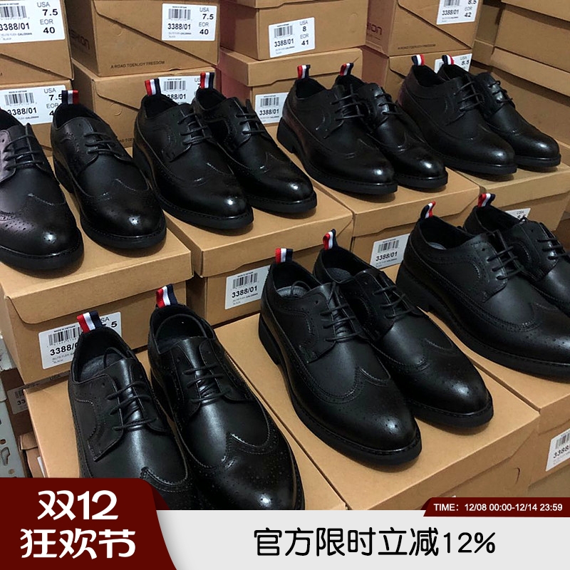 英伦雅痞！头层皮+橡胶底~经典布洛克雕花皮鞋秋冬男士时尚休闲鞋