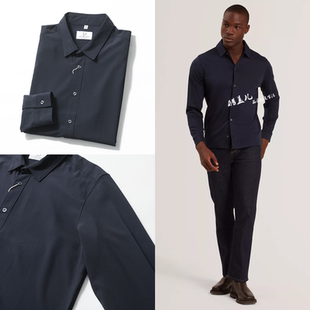 轻型四面弹 衬衫 春季 高端商务休闲纯色垂感衬衣长袖 男士 高级质感