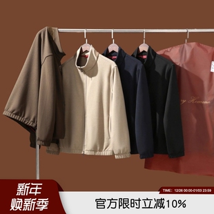 秋冬男士 高奢体验 绵羊皮拼接 绵羊毛 高级老钱风外套 精美礼袋装