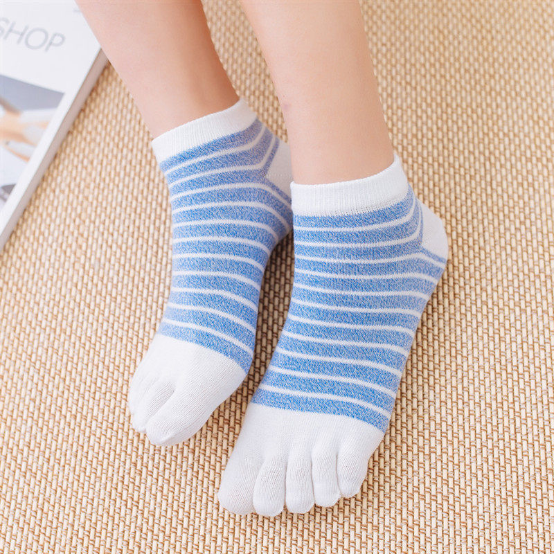 袜子女春夏季薄款五指袜女纯棉短筒袜可爱分脚趾全棉船袜吸湿排汗