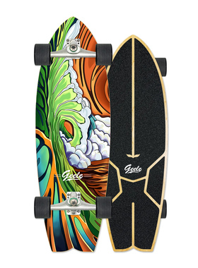 Geele Carver yow陆地冲浪板CX4鱼尾款初学者滑雪练习免蹬地滑板