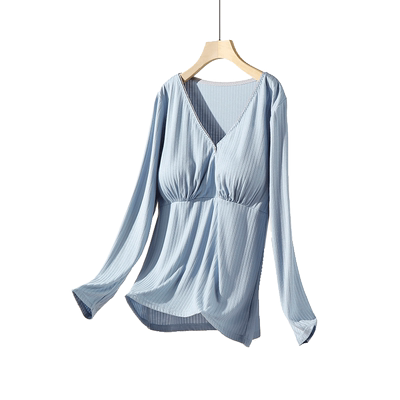 产后哺乳打底衫冬季薄款孕妇秋衣