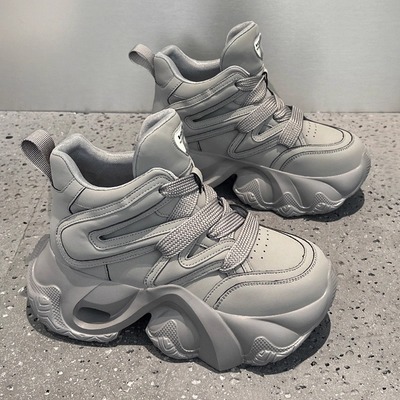 真皮老爹鞋女2025新款秋冬季加绒