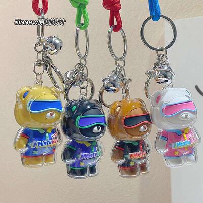 tendy Male Programmer Cool Bear Acrylic Keychn Pendant Cart