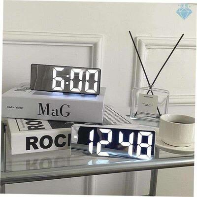 Smart LED Clock Bedside Digital Alarm Clocks Desktop Table E