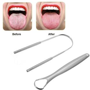 newStainless Steel Tongue Tounge Cleaner Scraper Dental Care