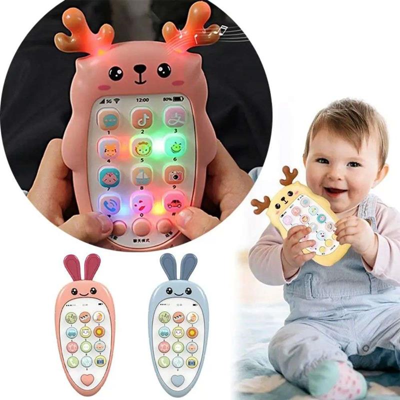 Baby Phone Toys Bilingual Telephone Teether Music Voice Toy