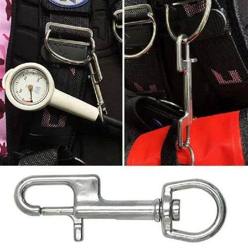 Stainless Steel Diving Swivel Bolt Snap Hook Clip Double