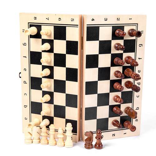 Magnetc Chess Beech Foldable Chessboard nteractve Board Game