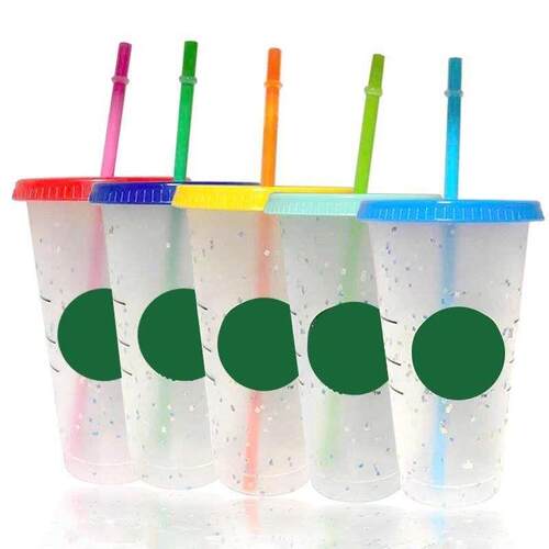 700ml Straw Cup With Lid With Logo Coffee Cup Reusable Cups