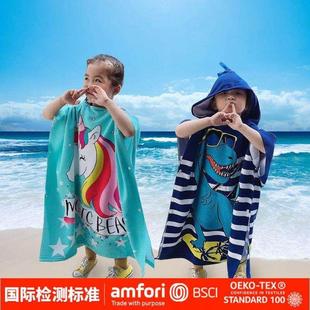 Baby hooded bath towel cartoon hooded baby bathrobe beach c