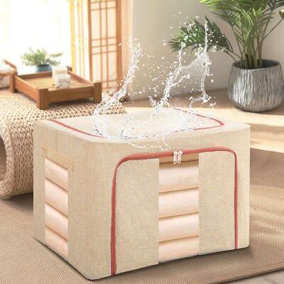 Clothes Storage Box Fabric Household Folding Clothes Bag Fin