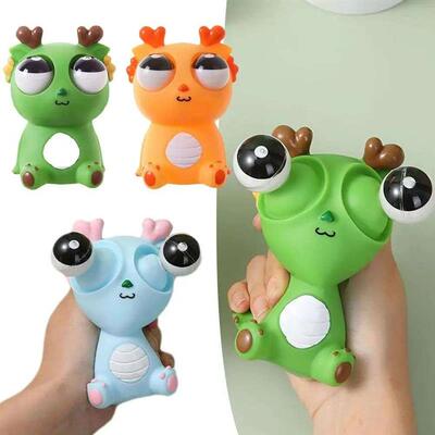 Eyeballs Squeeze Pinch Toys Patent Cartoon Cute Dragon Doll