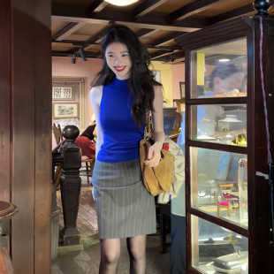 今年流行职业OL风通勤百搭御姐轻熟包臀西装 半身裙女撞色百搭条纹
