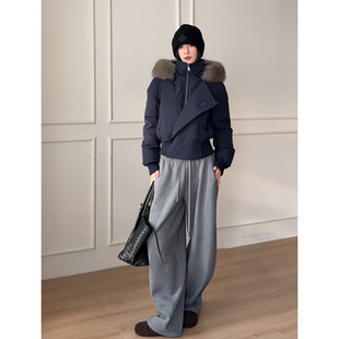 已出货！冬天外套仿狐狸毛领短款羽绒服女冬90白鸭绒连帽加厚棉袄