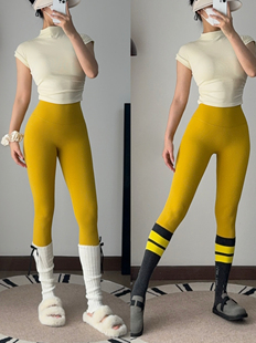 瑜伽裤无尴尬线提臀女高腰提臀瑜伽裤健身紧身跑步训练运动普拉提