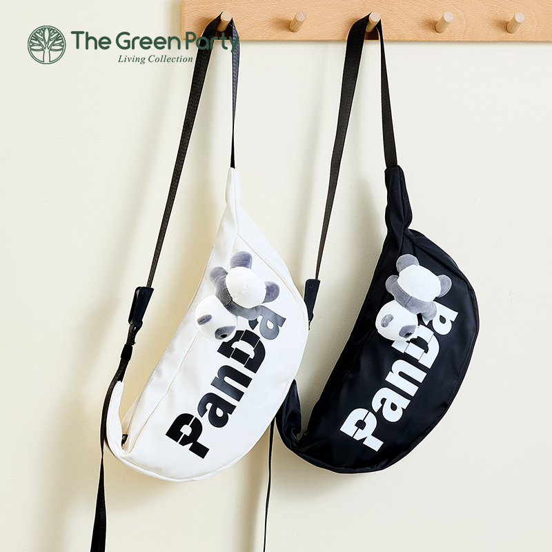 TheGreenParty熊貓pp單肩包