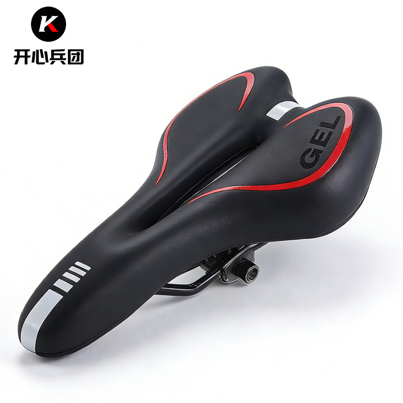 开心兵团自行车坐垫硅胶减震加厚超软防水公路单车鞍座配件车座